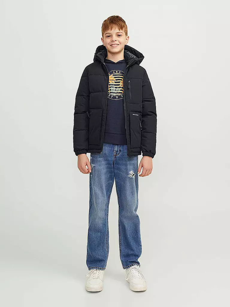 JACK & JONES Jungen Steppjacke  JJEOTTO  schwarz