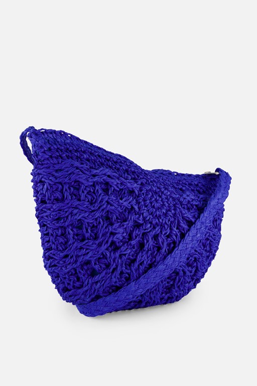 Sarlini Schoudertas Stro blauw