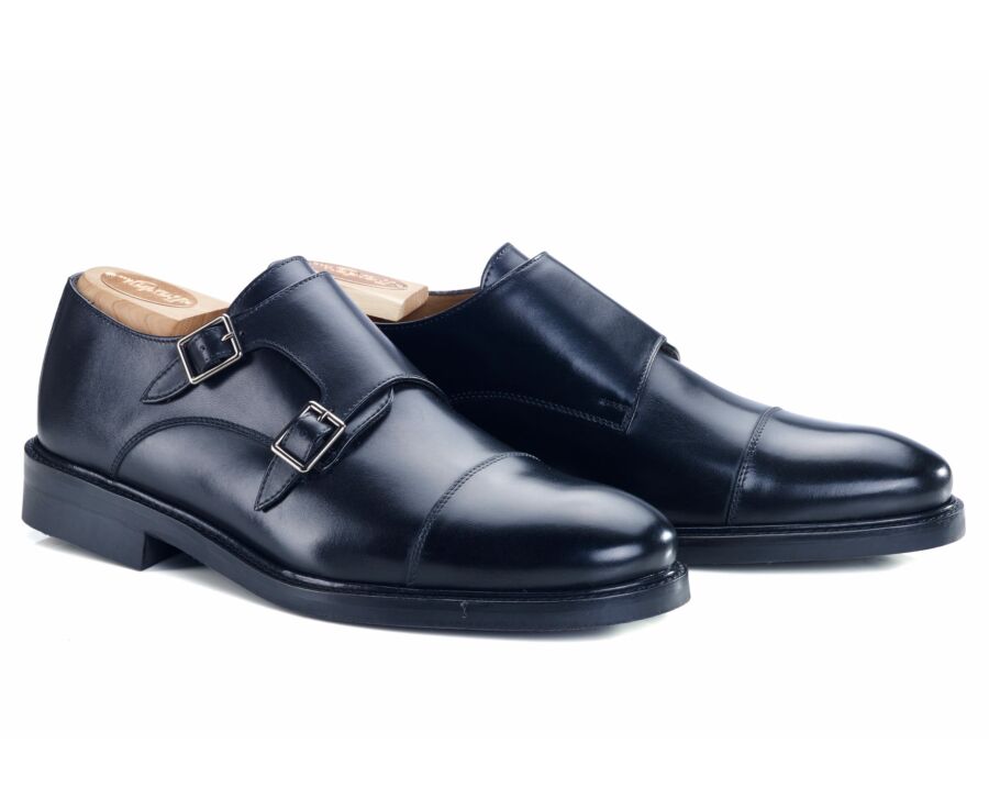 Chaussures homme double boucle Noir - LINDSEY GOMME CITY