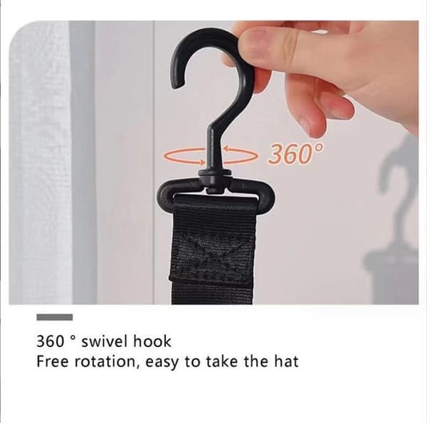 INF Svart Nylon Hat Oppbevaringsstativ med kroker