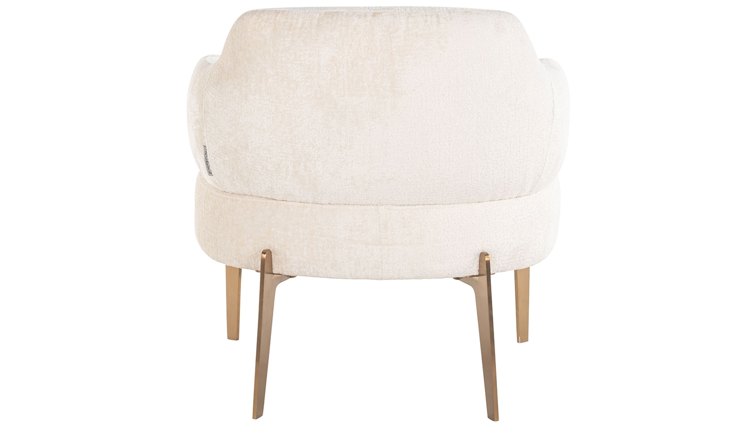 Fauteuil 211058 White Chenille Venus B74 x D81 x H75 cm