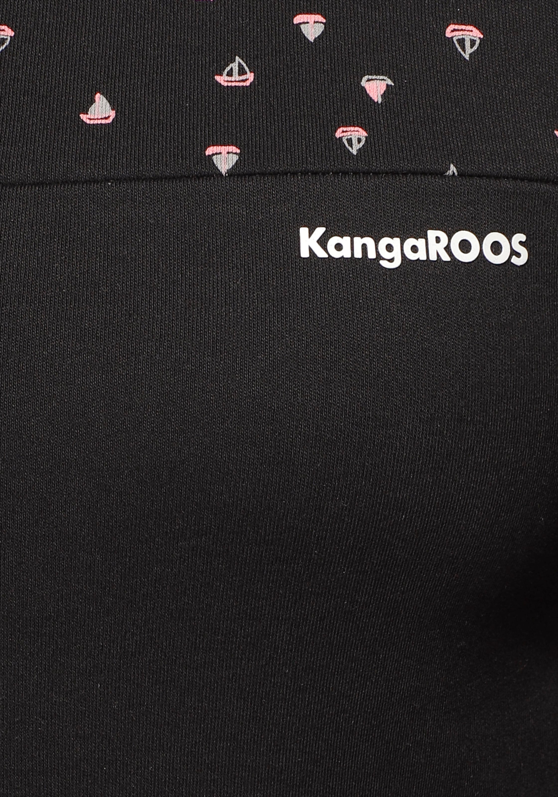 KangaROOS Hoodie , Langarm,  figurbetonter Schnitt,  aus Baumwolle,  mit Kapuze