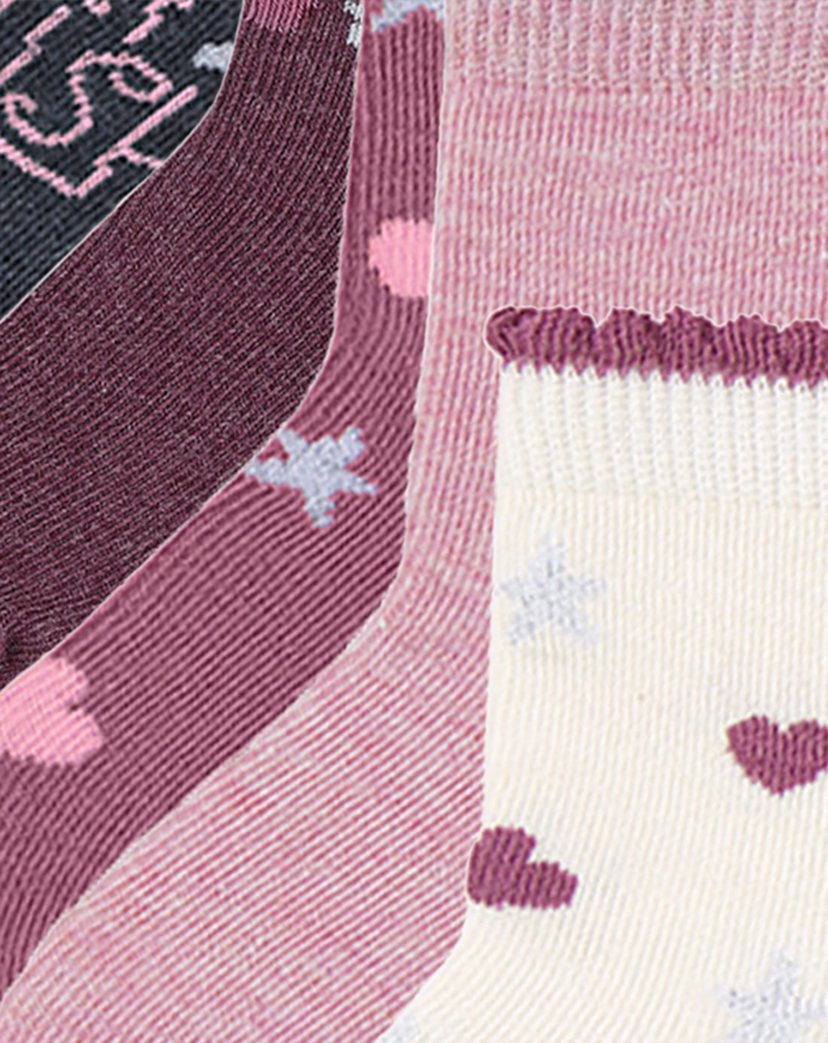 Socken MAKE A WISH 5er-Pack in pink