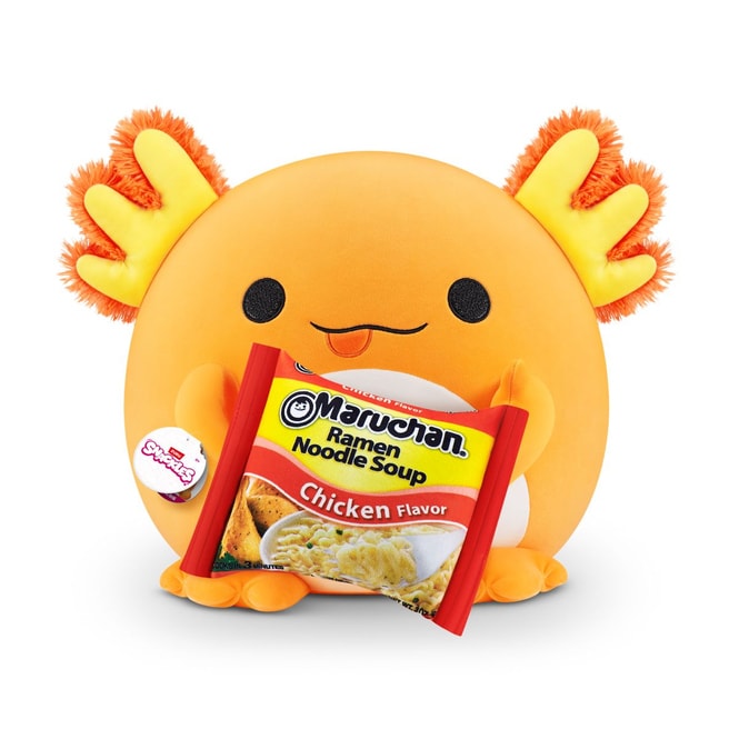 Snackles - Plüschfigur Axolotl mit Maruchan - ca. 35 cm