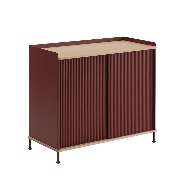 Muuto - Enfold Sideboard 95 x 84 cm, Eiche / deep red