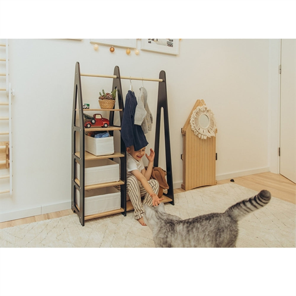 Køb Duck Woodworks Børnegarderobe u. Skuffer Black