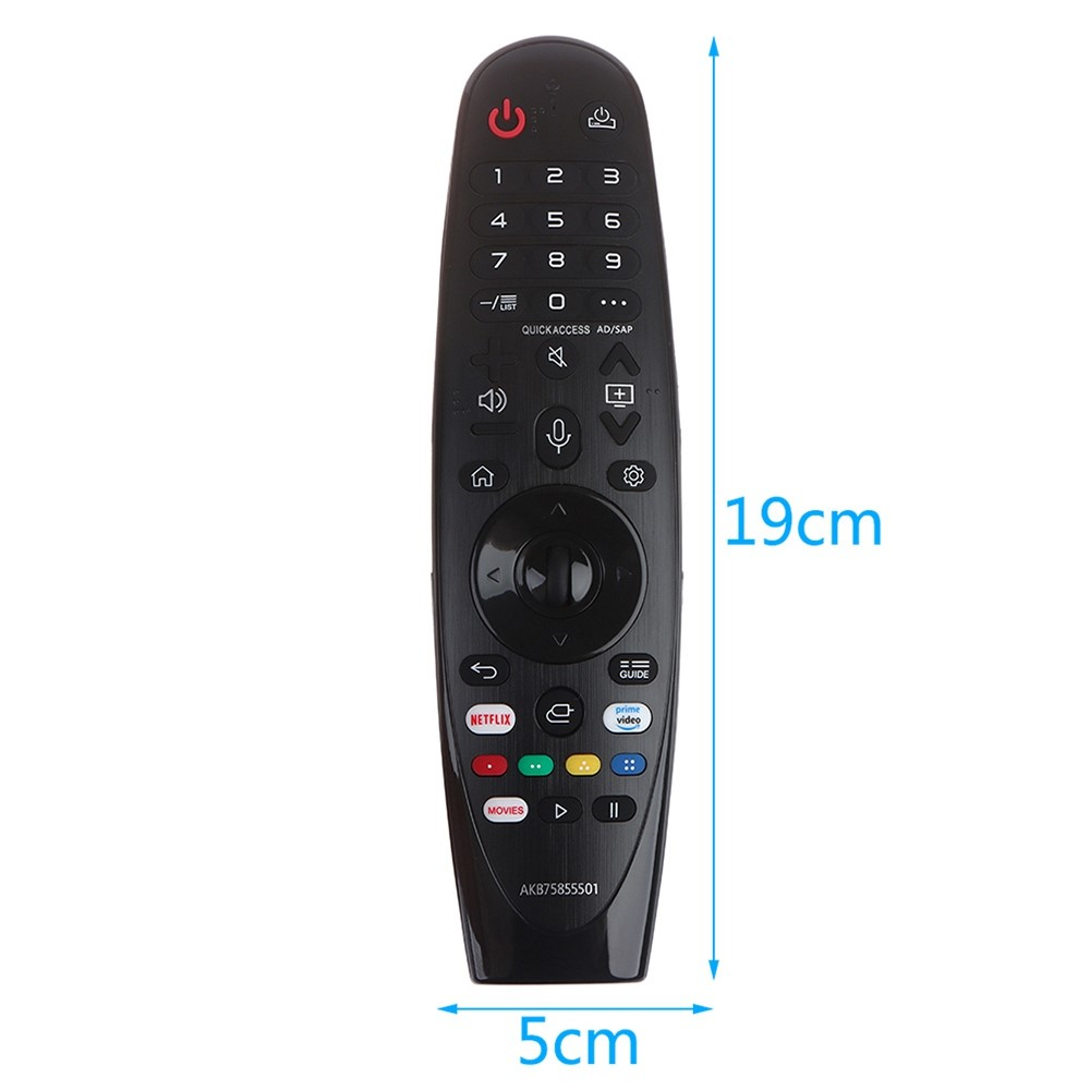 Universal Ersatz Fernbedienung mit 39 Tasten für LG Smart TV Geräte   Netflix / Amazon Prime Taste (LCD / LED / 3D) - Schwarz