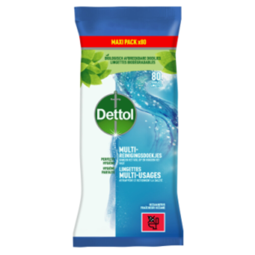 Dettol Reinigingsdoekjes Power & Fresh Ocean80 stuks