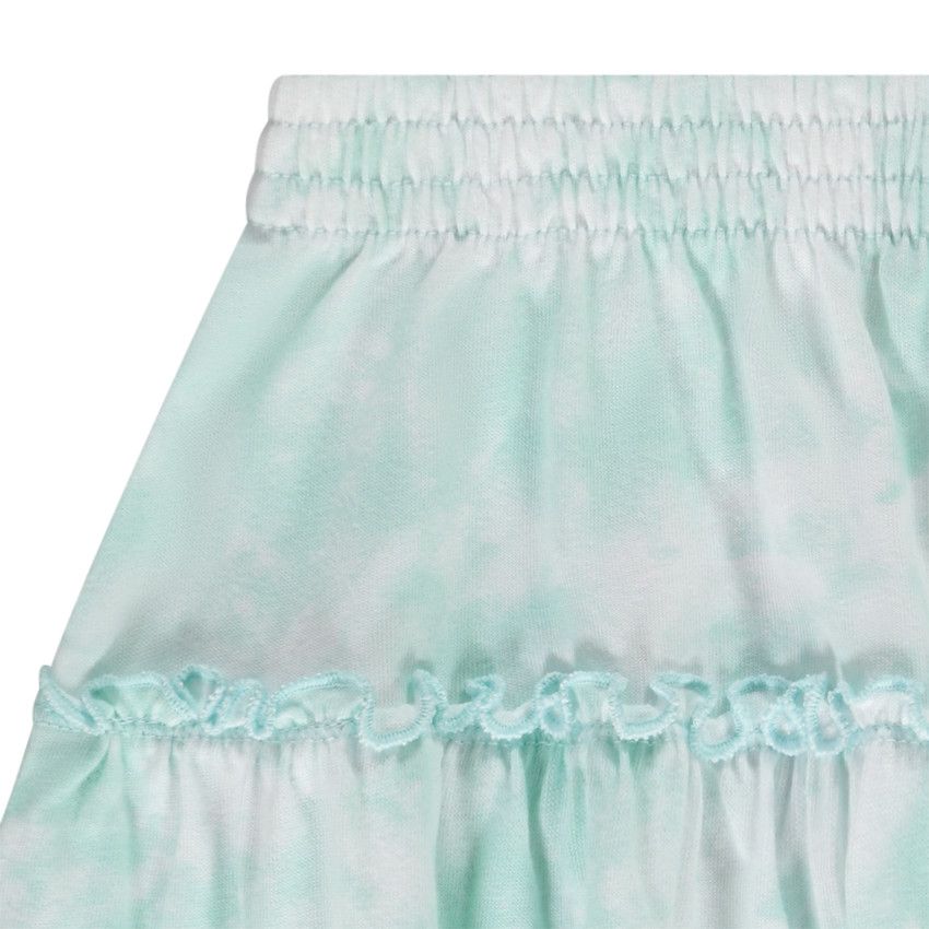 Jupe courte effet tie & dye en jersey pour fille - Bleu