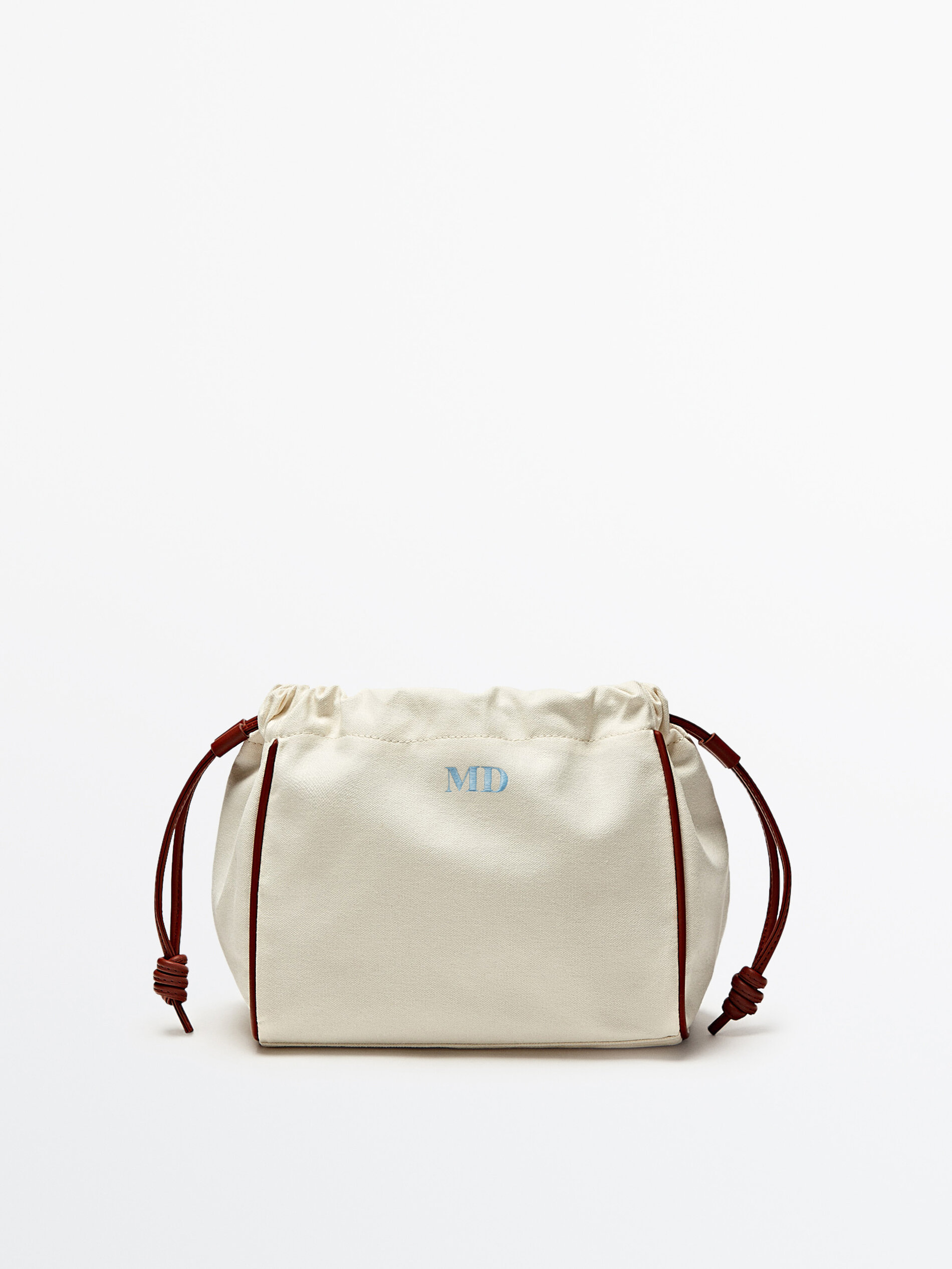 Bolsa com detalhes em couro - COURO