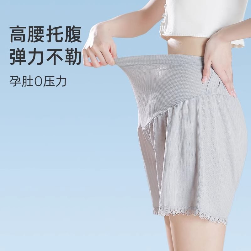 matteira - Zwangerschapsonderbroek met hoge taille en kanten rand / set