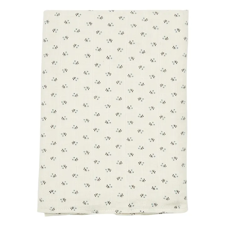 Poudre Organic Grand lange Sésame en double gaze de coton | Bleu