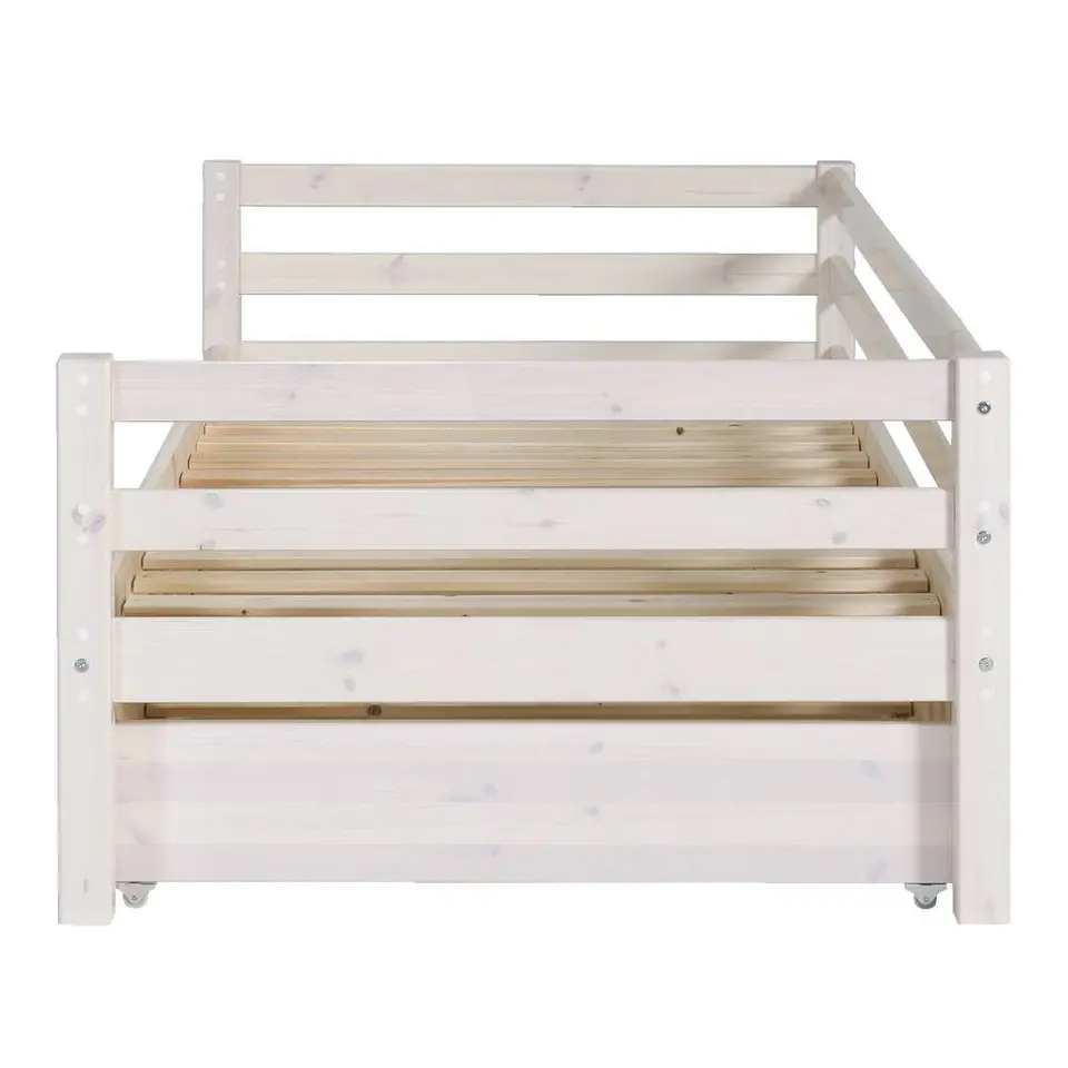 Bed Ties met bedlade - whitewash - 90x200 cm