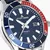 Jacques Lemans Herrenuhr Hybromatic Leather Red Blue