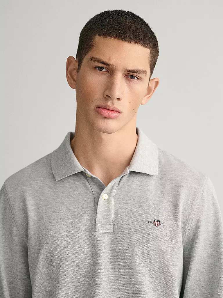 GANT Poloshirt Slim Fit grau
