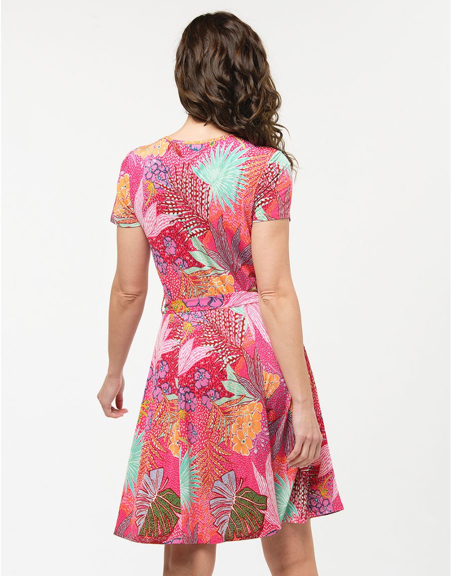 Robe tropical fuchsia