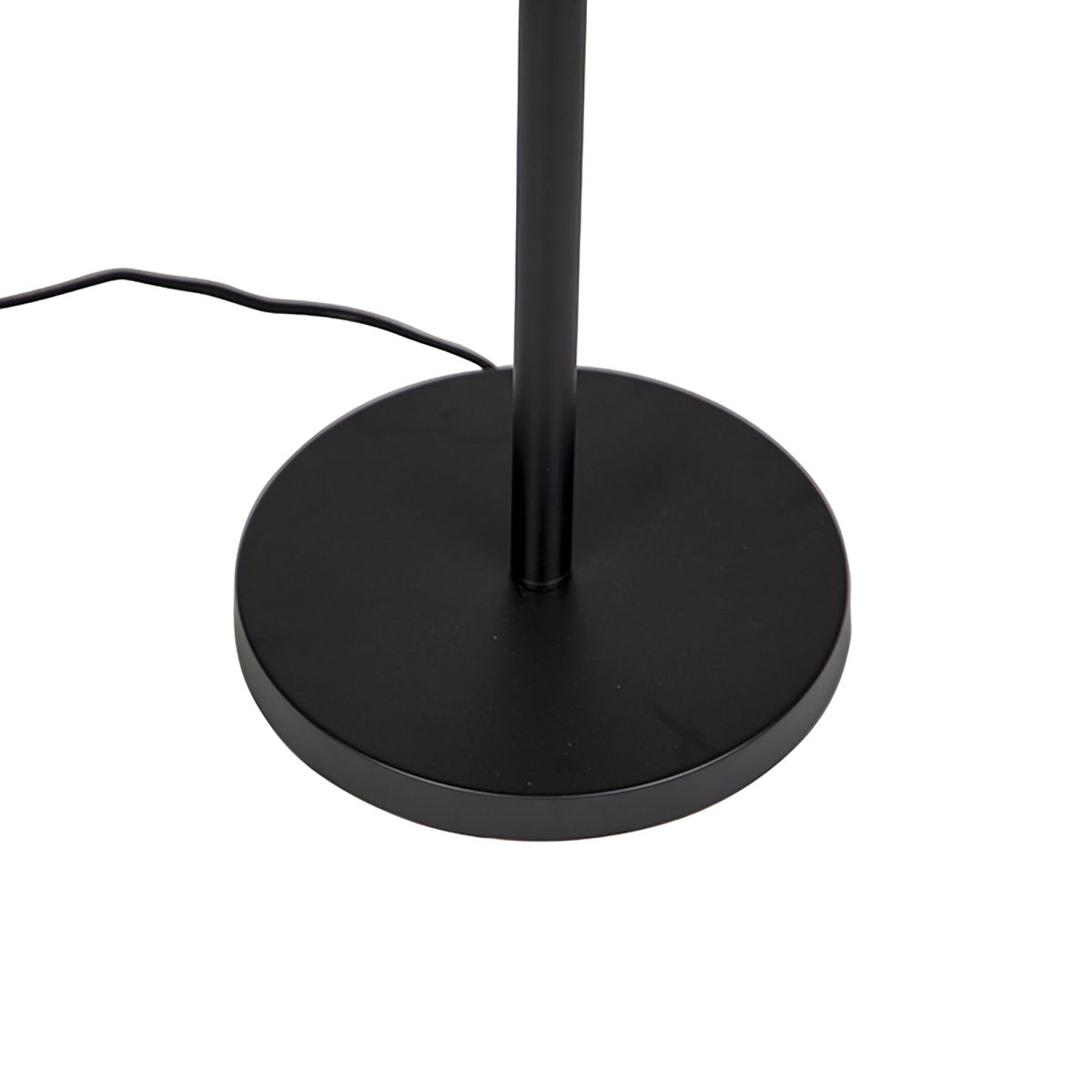 Vloerlamp zwart met kap lichtgrijs 50 cm - Simplo