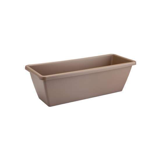 Jardinière barcelona en plastique taupe - 50x19,5x15,6 cm