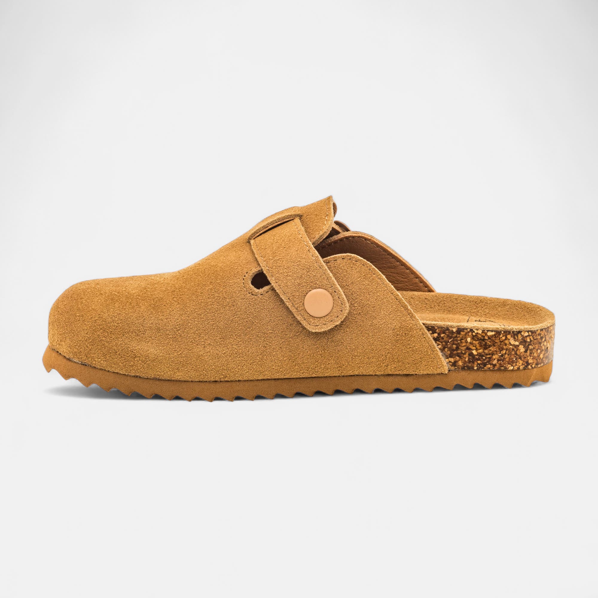 Sabots Fille en cuir camel