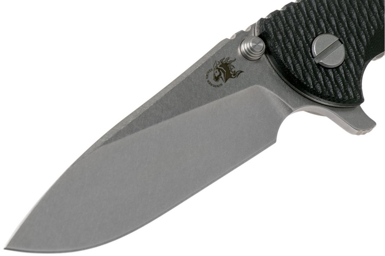 Rick Hinderer XM18 3,5” 20CV Slicer, Black G10 zakmes