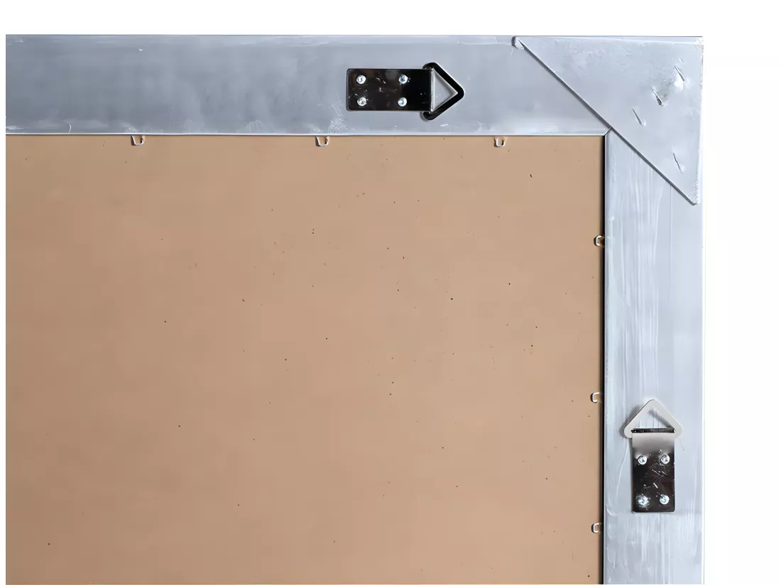 Miroir en bois d'eucalyptus avec moulures - L. 80 x H. 190 cm - Argenté - ELVIRE