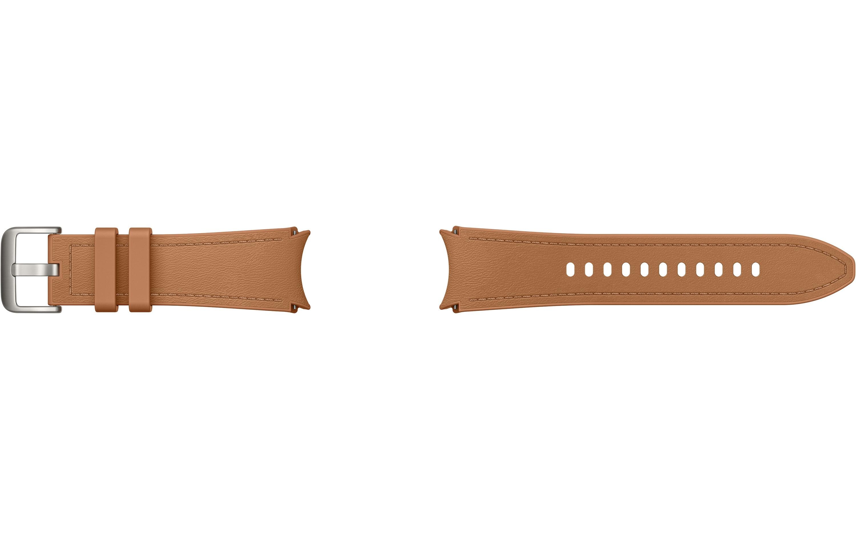 Hybrid Eco Leather Band S/M Galaxy Watch 4/5/6 CamelElegantes Armband im Leder-Look für die Samsung Galaxy Watch4, Galaxy Watch5 und Galaxy Watch6