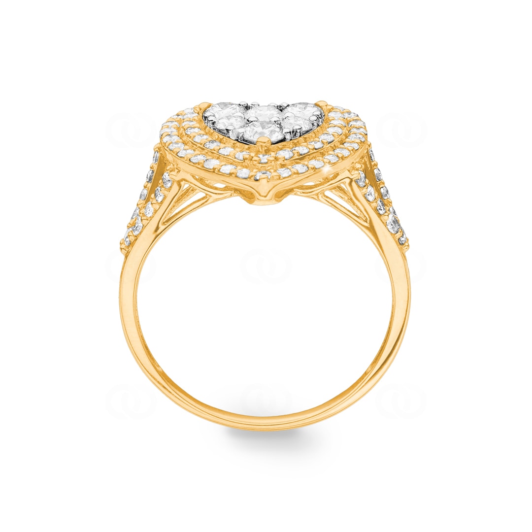 Verlobungsring 750/18 K Gelbgold mit Diamanten 1.00 ct H/si by CHRISTIAN