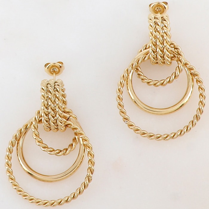 Boucles d'oreilles - Acier inoxydable doré