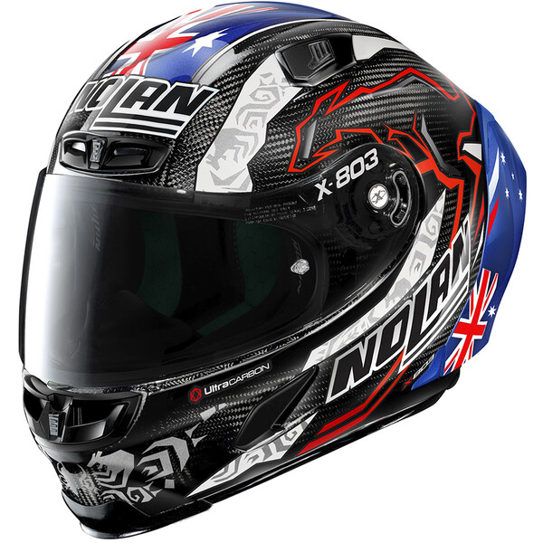X-lite - Casque X-803 RS Ultra Carbon Replica Casey Stoner 10th Anniversary Noir / Bleu / Rouge