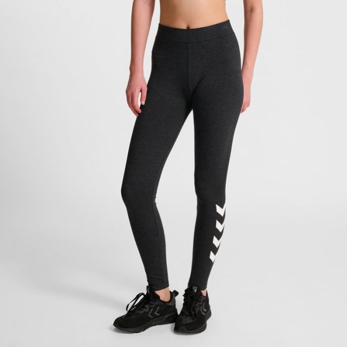 Hummel Dame Lange tights Pulse Logo MW Tights Sort