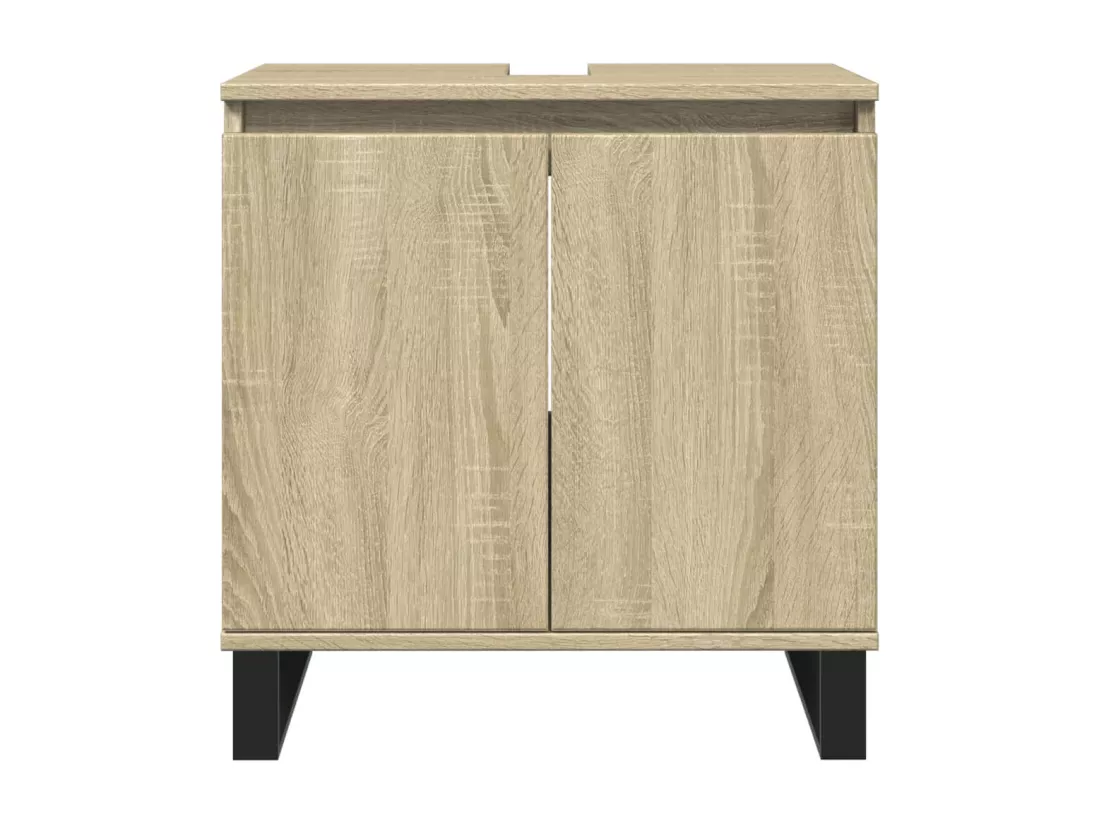 Armoire de bain chêne sonoma 58x33x60 cm bois d'ingénierie