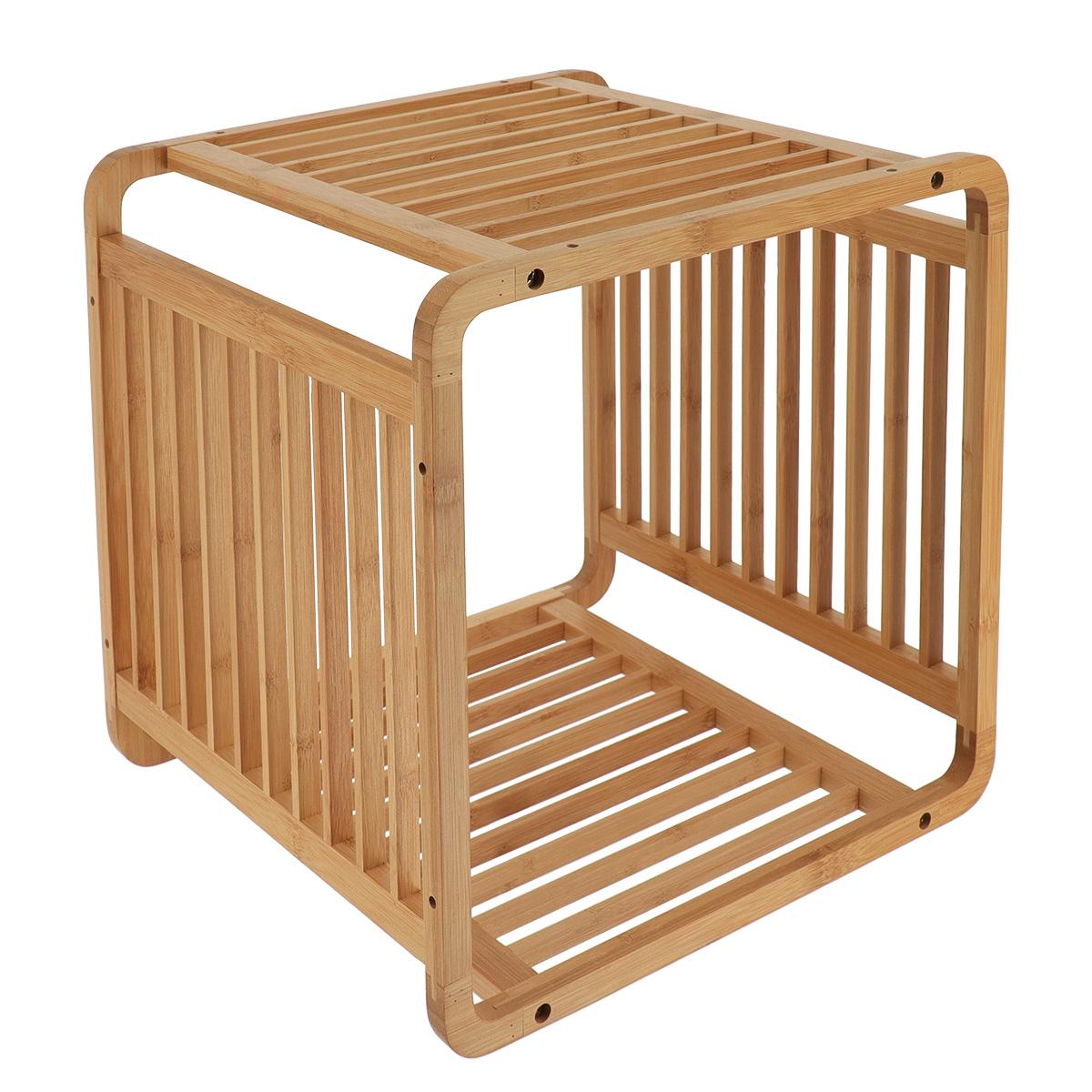 CUBE MALIN EMPILABLE BAMBOU NATUREL
