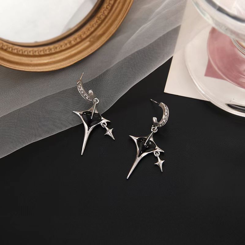 Bolgivy - Ster emaille legering druppel oorbel / hanger ketting