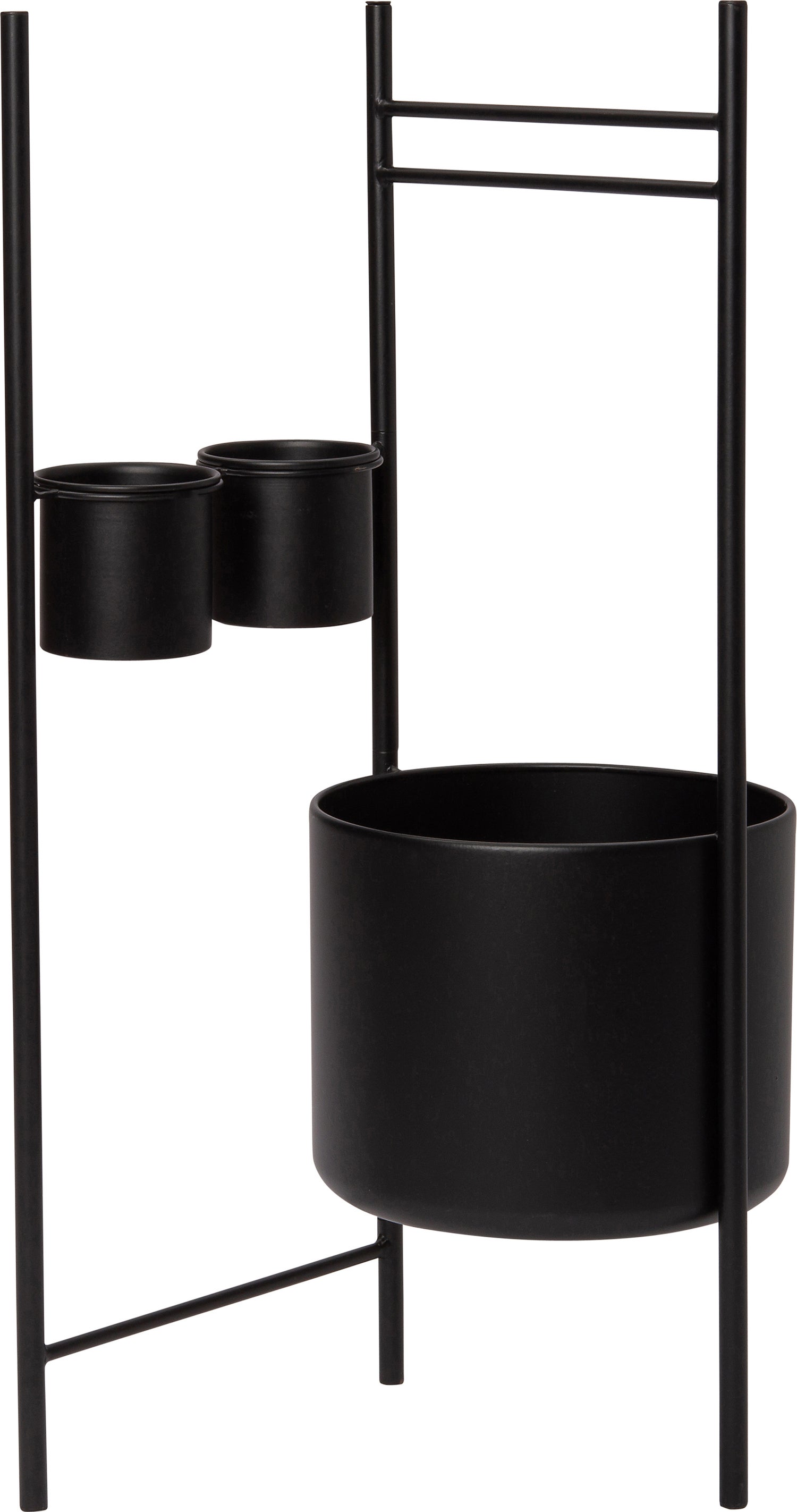 Intratuin bloempot op standaard Nena zwart D 28 H 85 cm