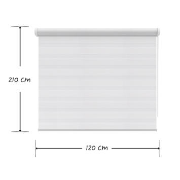 KARWEI duo rolgordijn lichtdoorlatend wit (kleurnr. 4500) 120x210 cm (bxh)