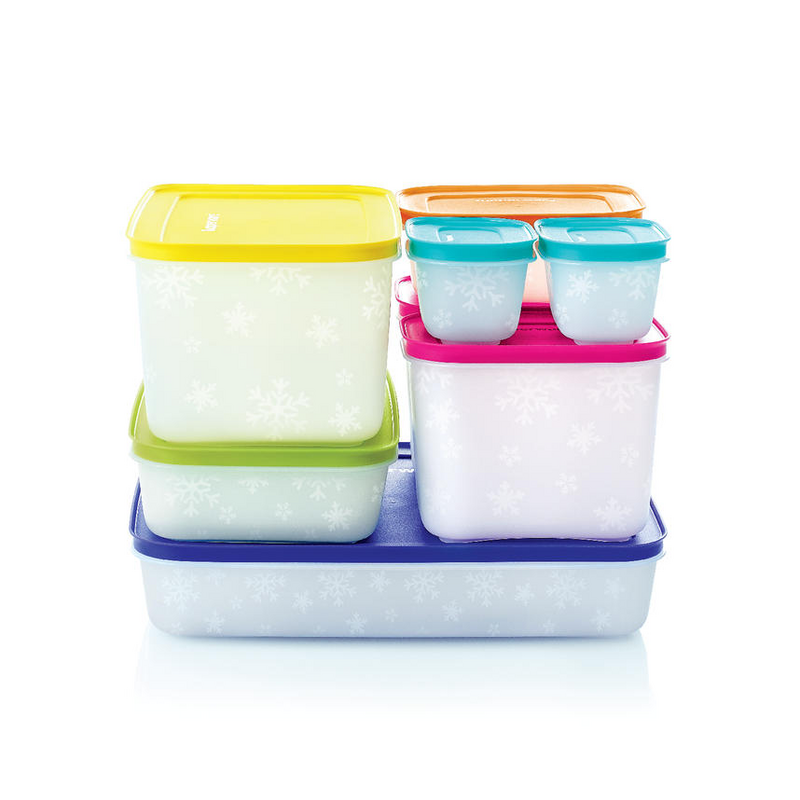 Eiskristall 170 ml (2) Zwei kleine Gefrierbehälter mit Deckel für Kräuter oder kleine Portionen