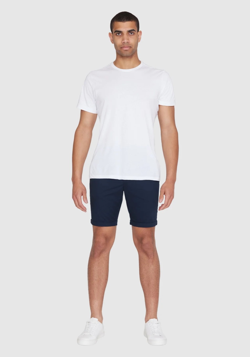 Knowledge Cotton Apparel Chino-Shorts Chuck Regular Poplin Shorts Total Eclipse