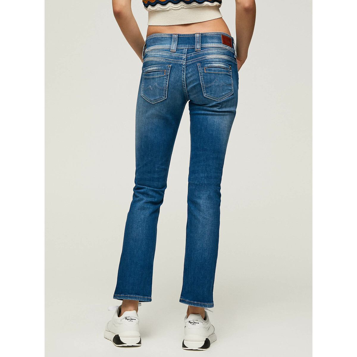 PEPE JEANS<br>Calça jeans slim de tamanho padrão com botões duplos Genna