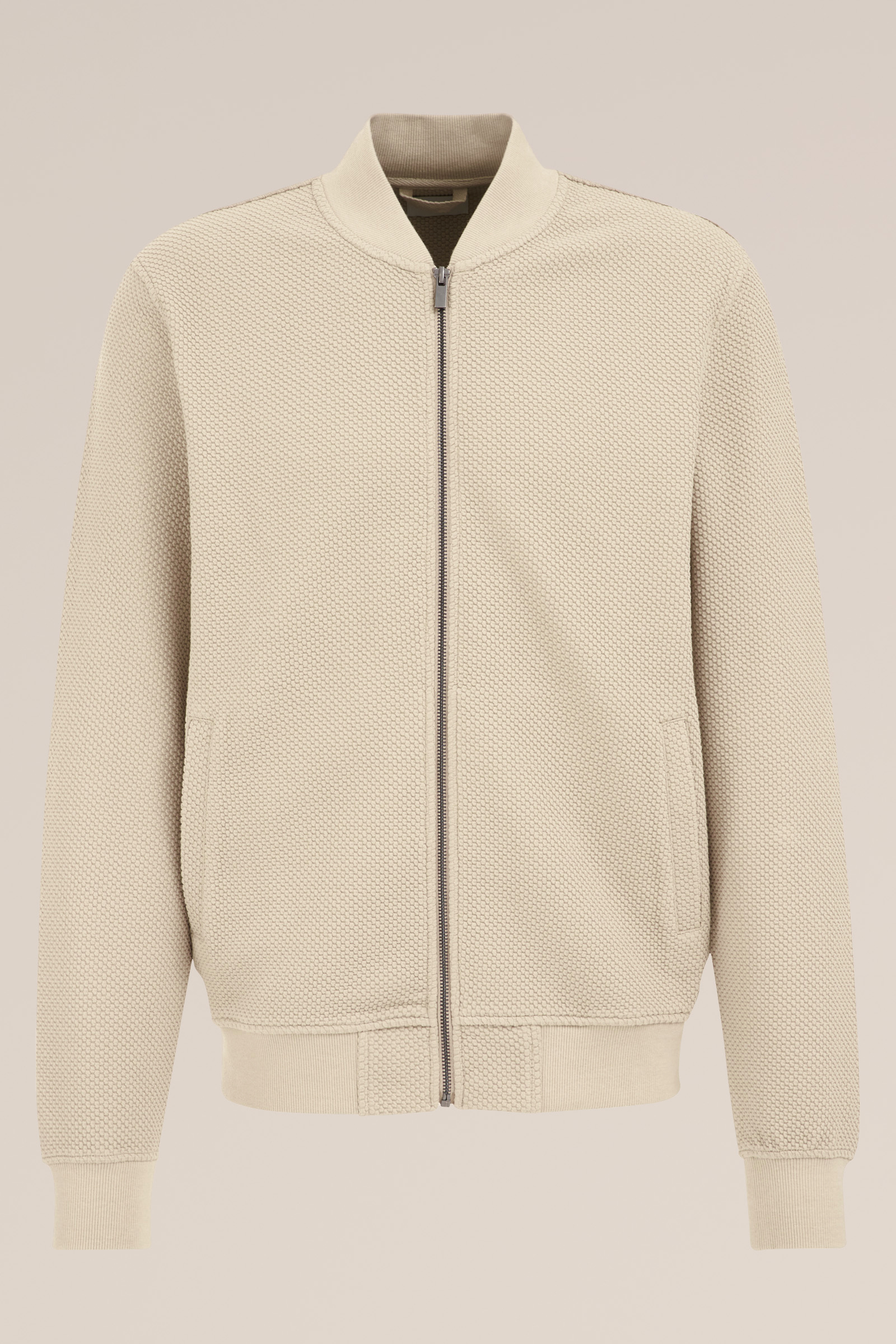 bombervest met structuur WE Fashion Beige