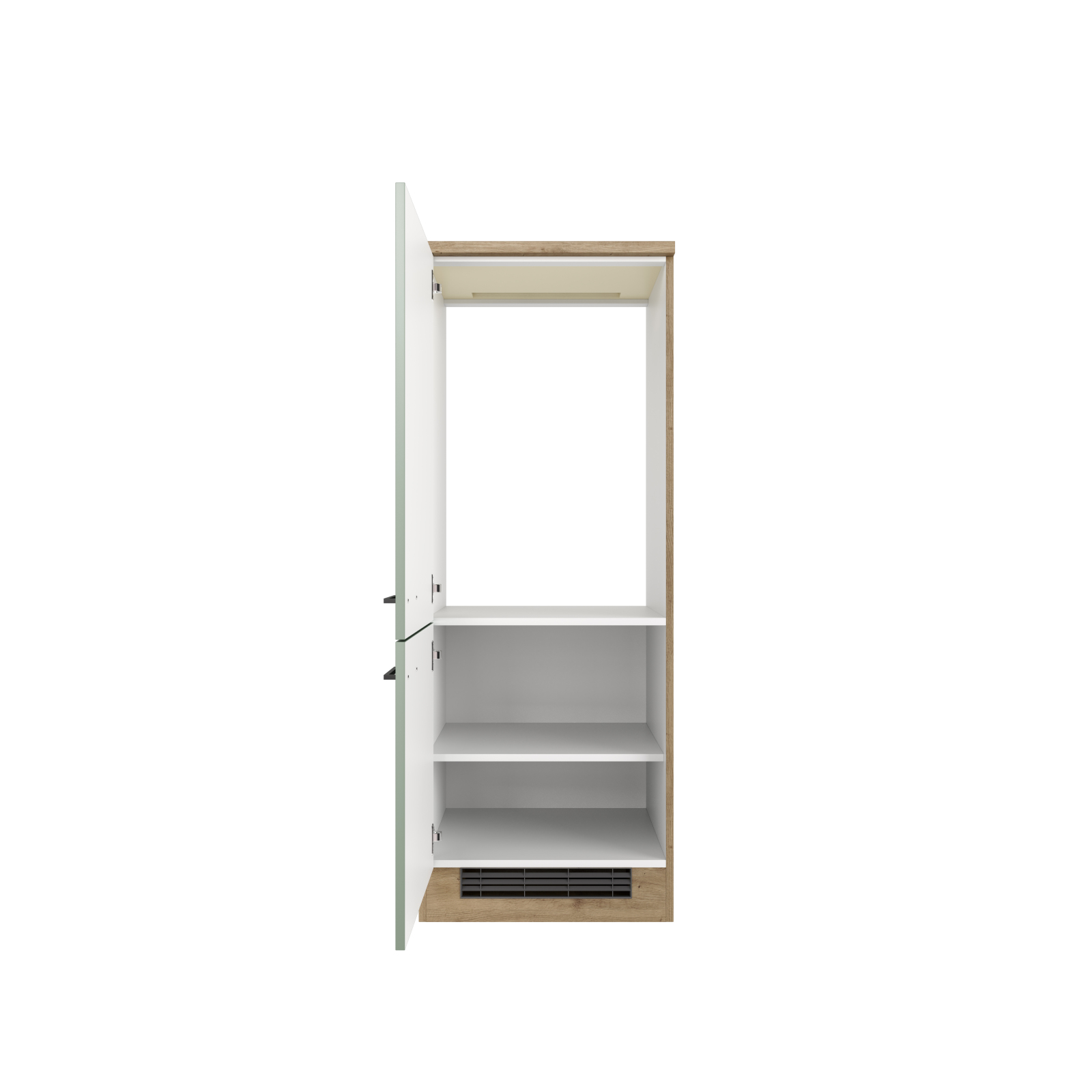 Demi-Geräteumbauschrank CARA - schilfgrün - Artisan Eiche - 60 cm