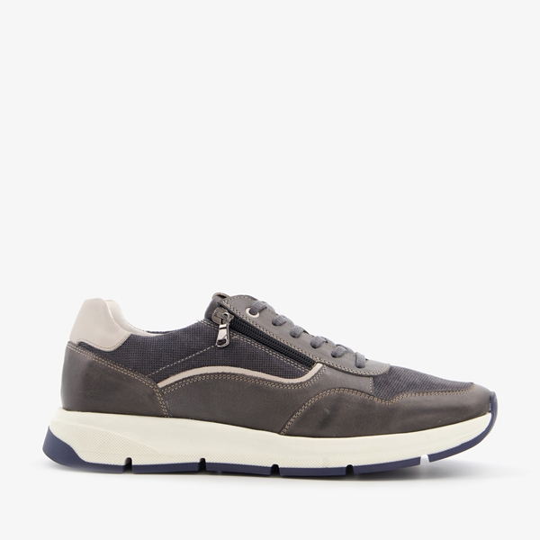 Hush Puppies leren heren sneakers grijs