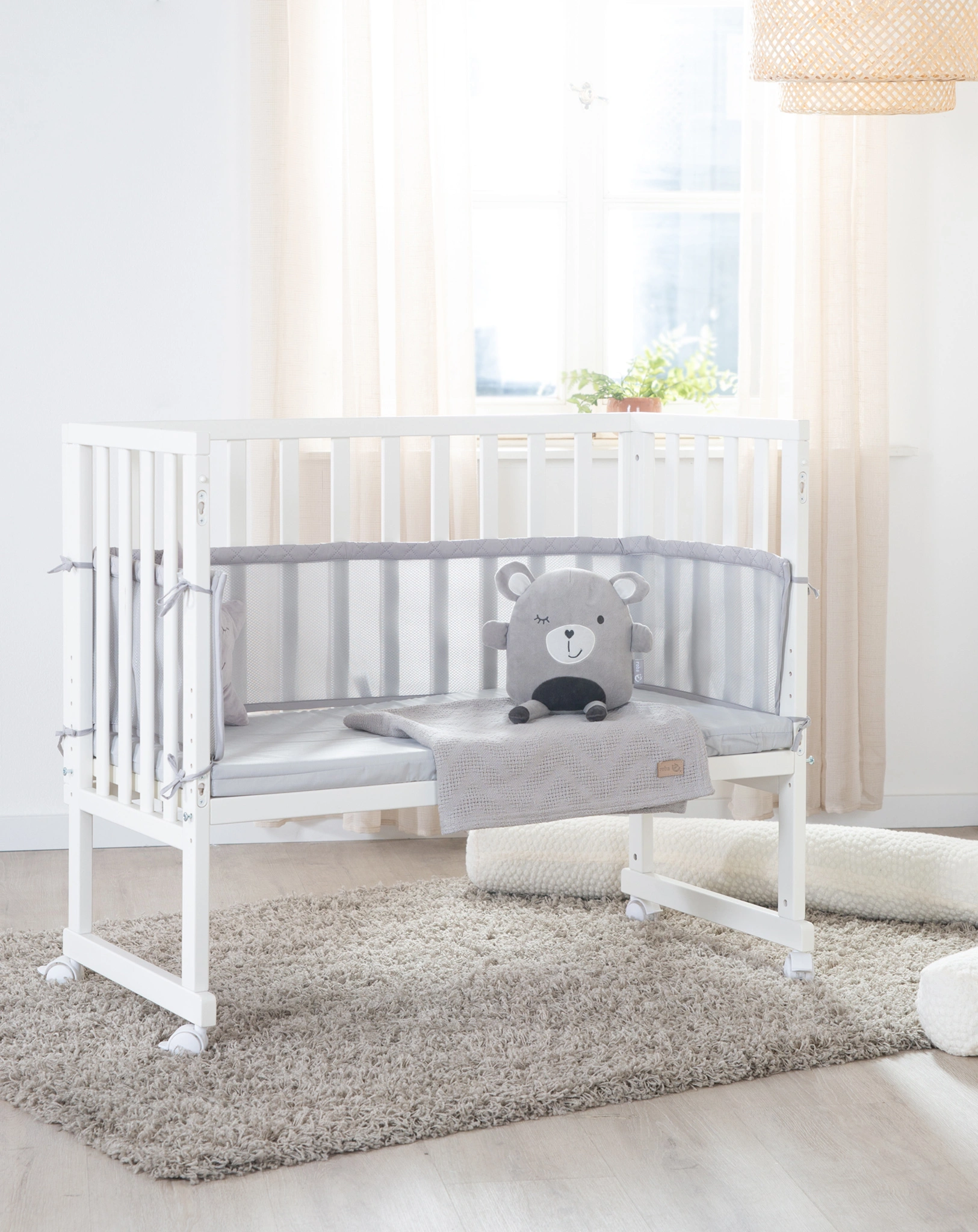Beistellbett ROBA STYLE 3in1 86 x 90 cm (Farbe: weiß)