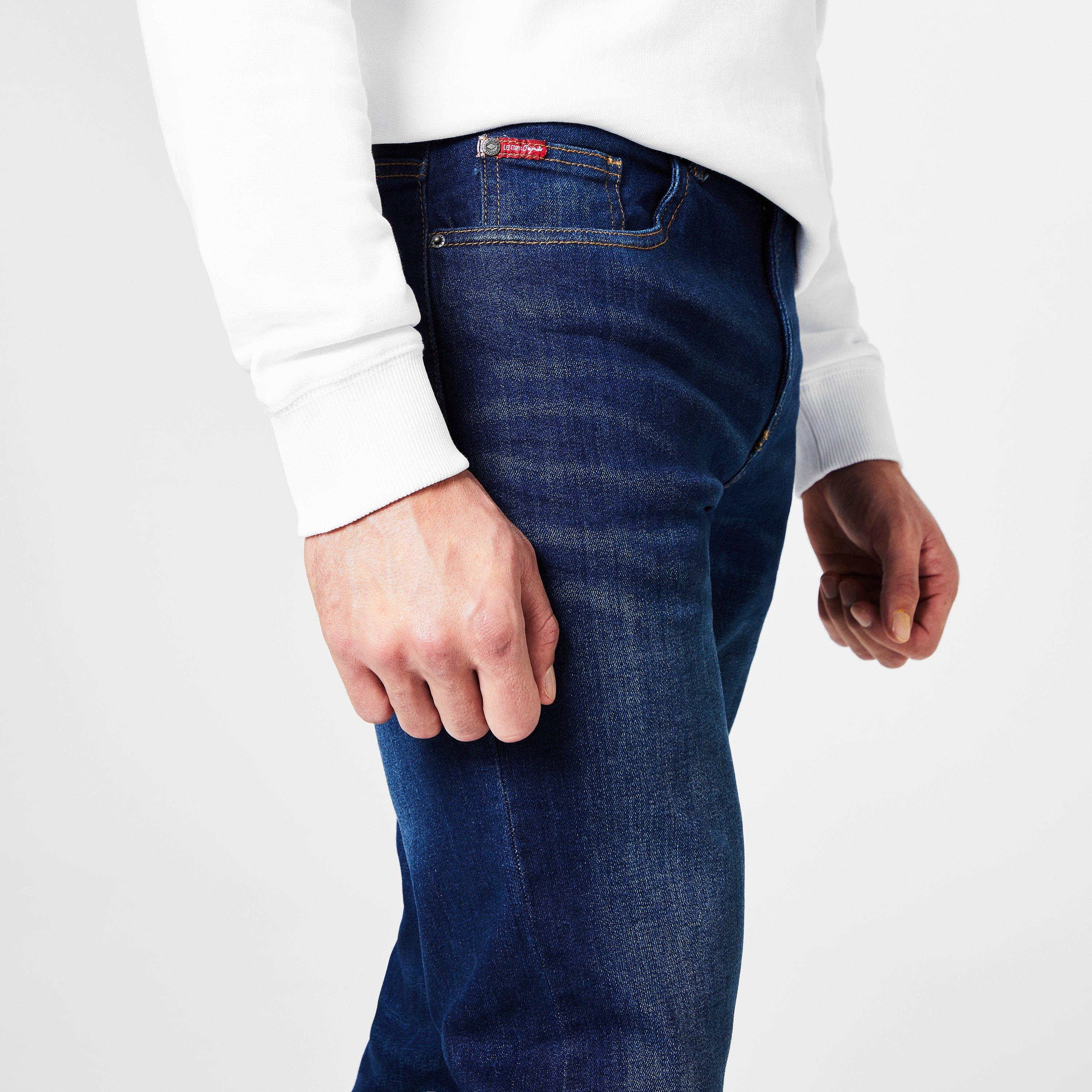 Lee Cooper Belted Jeans Mens