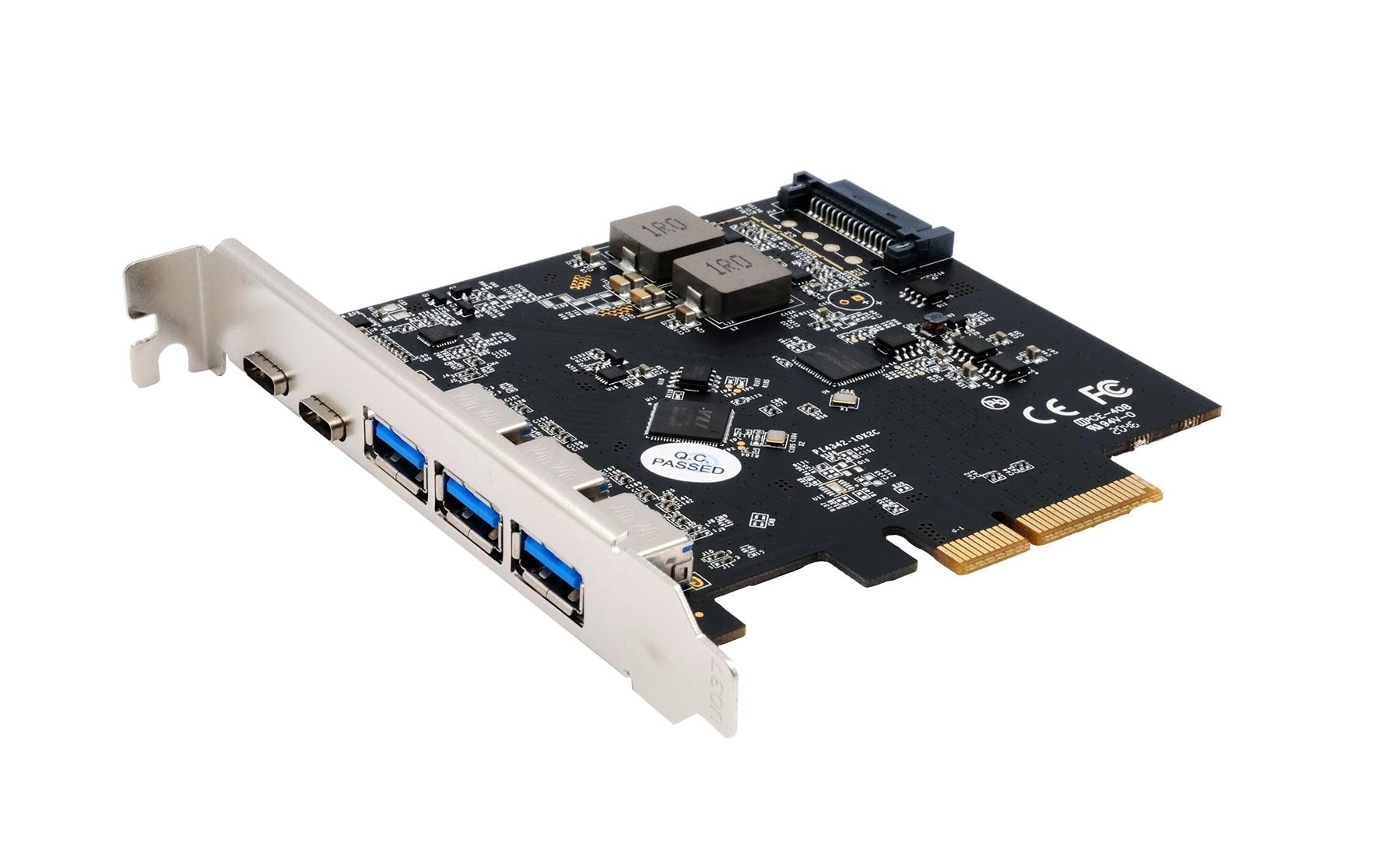 PCI-Express-Karte EX-12006PCIe-Schnittstellenerweiterung mit USB-A- und USB-C-Anschluss