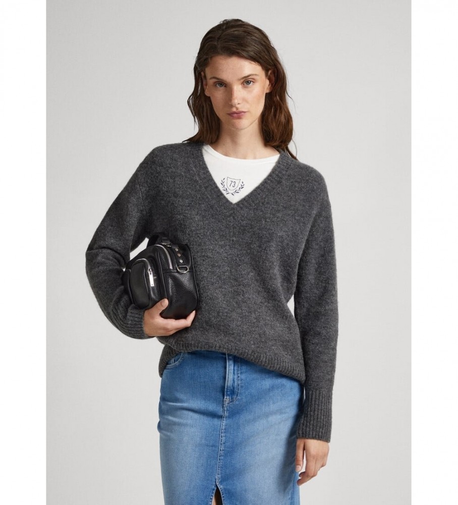 Pepe Jeans Camisola Denisse V cinzento escuro