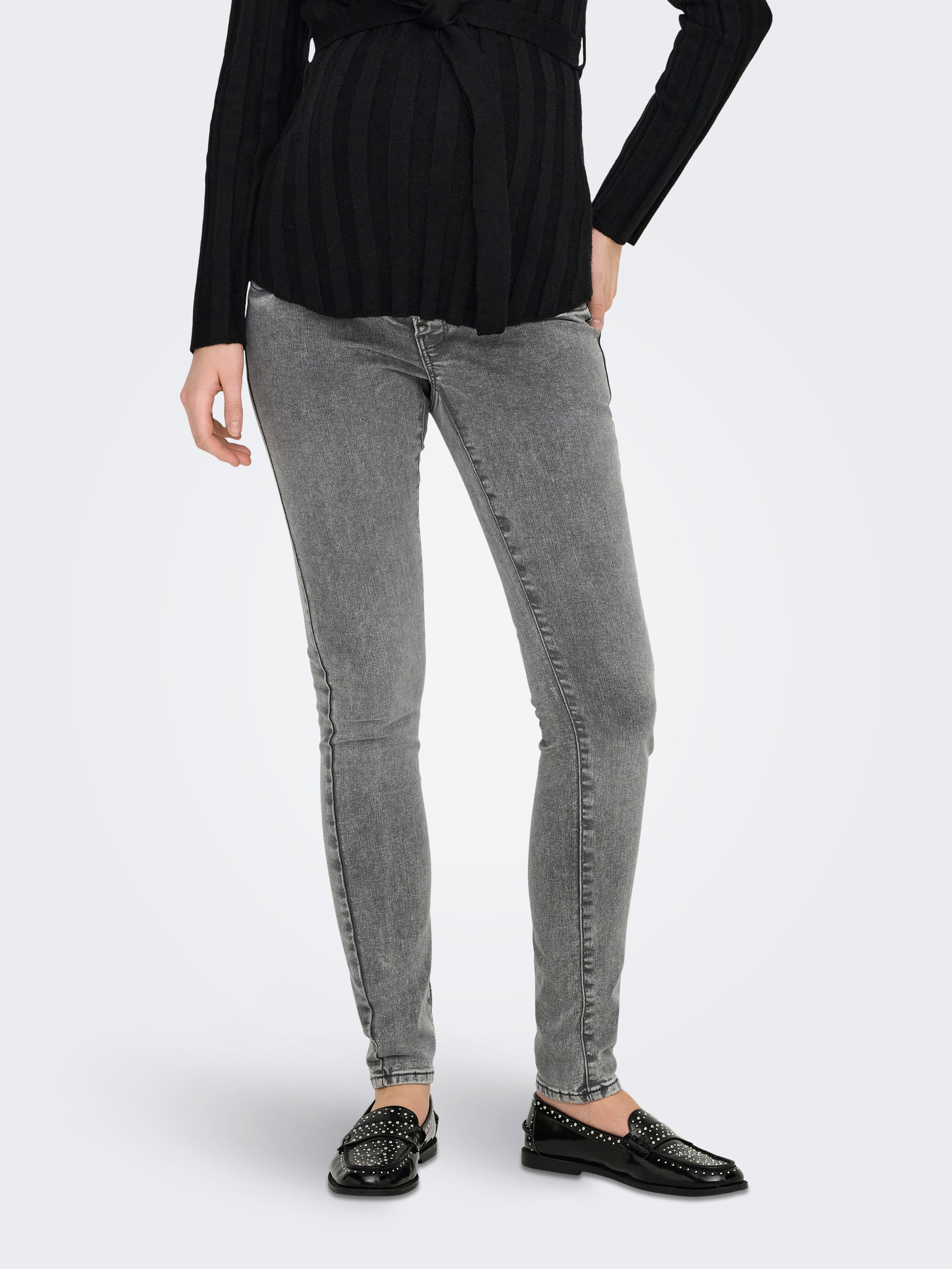 OLMROSE Hohe Taille Skinny Fit Jeans Medium Grey Denim