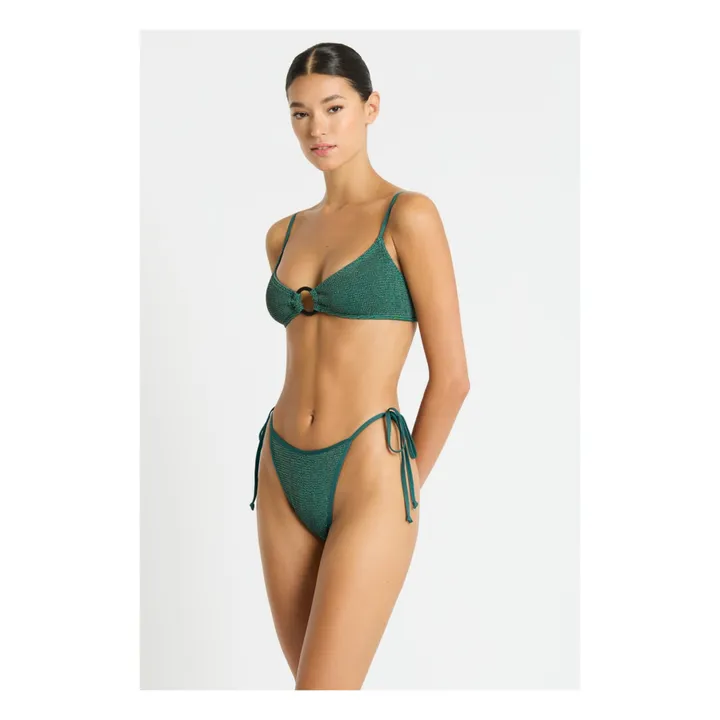 Bond-Eye Bas de Maillot Anisha Métallisé | Vert Jade