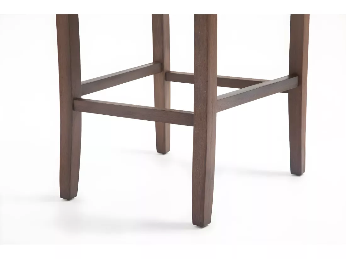 Tabourets de bar - Tissu & Bois - Gris foncé - Cassandra