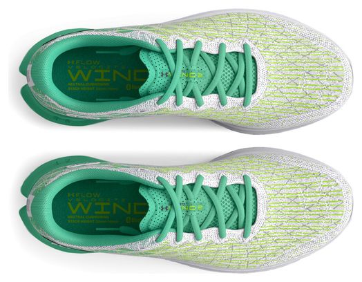 Chaussures de Running Femme Under Armour FLOW Velociti Wind 2 Blanc Vert Jaune