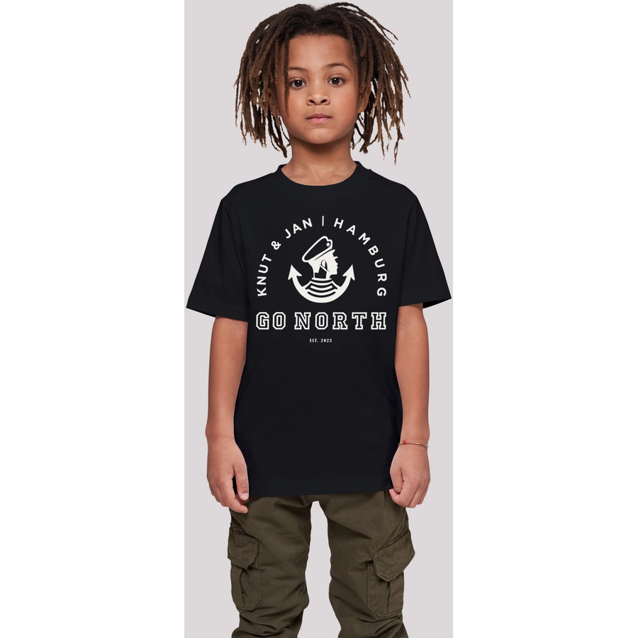 F4NT4STIC T-Shirt Go North Knut & Jan Hamburg Logo schwarz